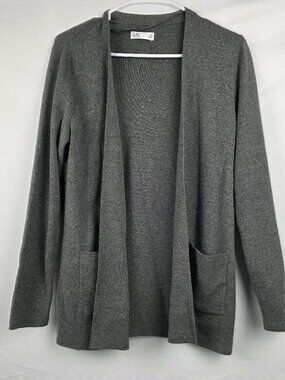 Croft & Barrow Open Long Sleeve Cotton Cardigan with Pockets, XS